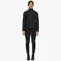 Cavalleria Toscana Jersey and Nylon Stripe lightweight Padded Jacket Navy