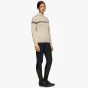 Cavalleria Toscana Merinos Blend Half Zip Turtleneck Striped Knit Sweater Mud