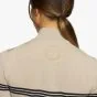 Cavalleria Toscana Merinos Blend Half Zip Turtleneck Striped Knit Sweater Mud