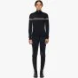 Cavalleria Toscana Merinos Blend Half Zip Turtleneck Striped Knit Sweater Navy