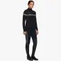 Cavalleria Toscana Merinos Blend Half Zip Turtleneck Striped Knit Sweater Navy