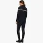 Cavalleria Toscana Merinos Blend Half Zip Turtleneck Striped Knit Sweater Navy