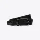 Cavalleria Toscana Woman Leather & Wool Elastic Belt Black