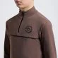 Cavalleria Toscana Warm Jersey w/Piping Training Polo Toffee Junior