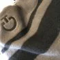 Cavalleria Toscana Stripe Wool Rug Grå/Sort, grøn-blå kant bånd