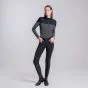 Cavalleria Toscana L/S Tech Wool Striped Half Zip Black