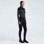 Cavalleria Toscana L/S Tech Wool Striped Half Zip Black