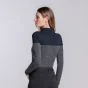 Cavalleria Toscana L/S Tech Wool Striped Half Zip Black