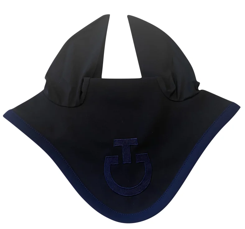 Cavalleria Toscana Light Weight Jersey Stripe Earnet Sort/royal blå