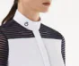 Cavalleria Toscana transparant wool stripe jersey hvid