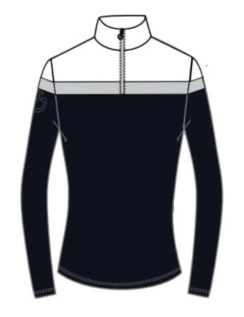 Cavalleria Toscana Multi Stripe Training Polo Navy/Hvid