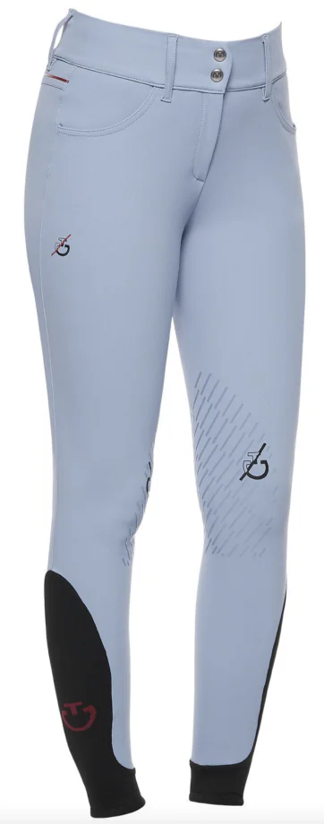 Cavalleria Toscana Team Red Stripe High Waist Breeches Light Blue