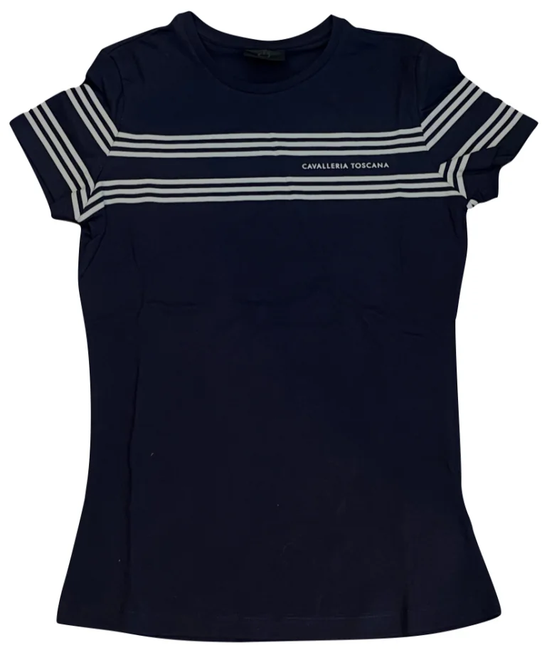 Cavalleria Toscana Cotton T-shirt Silicone Stripes