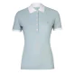 Cavalleria Toscana Perforated Polo w. Side Zip Pocket Lyseblågrøn