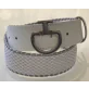 Cavalleria Toscana Women's Contrast Edge Elastic Belt Hvid/grå