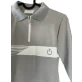 Cavalleria Toscana Racing Stripe Print L/S Jersey Training Polo Grå