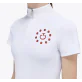 Cavalleria Toscana S/S Jersey Competition Zip Polo w. Glitter Print JR