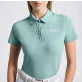 Cavalleria Toscana Jersey Pleated S/S Polo Light Teal Green