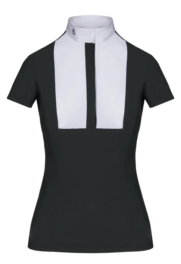 Cavalleria Toscana Embossed Stripe Shirt w. Bib Grøn