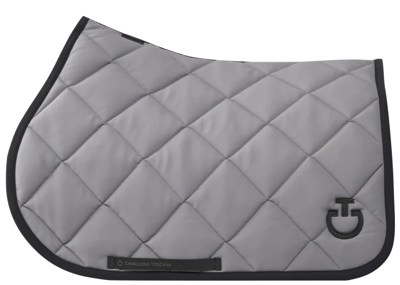 Cavalleria Toscana Team Red Stripe Dressage Saddle Pad Grey