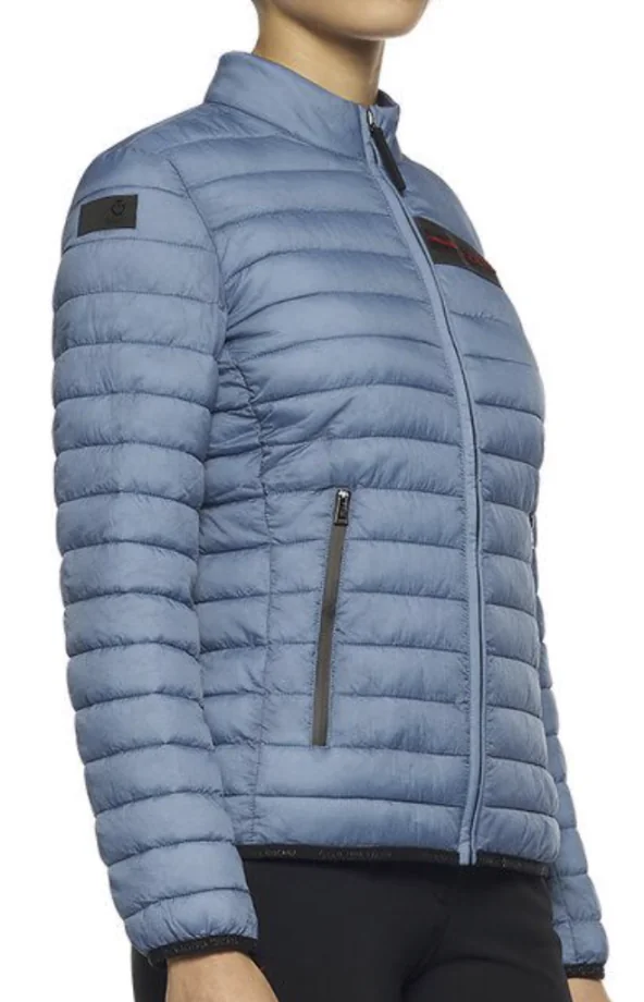 Cavalleria Toscana Team Red Stripe Quilted Jacket Blue