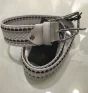 Cavalleria Toscana Women's 3 stripe stretch belt hvid