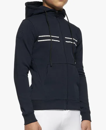Cavalleria Toscana JR Printed Stripe CT Logo Unisex Hoodie Navy