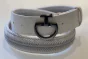 Cavalleria Toscana Chevron Stripe Belt Hvid/sølv