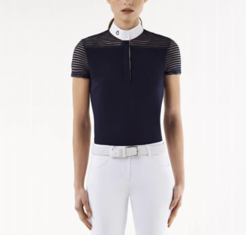 Cavalleria Toscana transparant wool stripe jersey navy