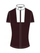 Cavalleria Toscana Embossed Stripe Shirt w. Bib Bordeaux