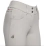 Cavalleria Toscana Team Red Stripe High Waist Breeches Light Grey